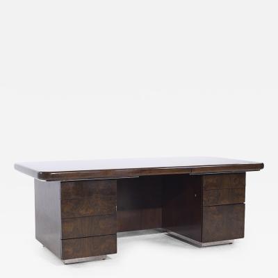  Helikon Helikon Mid Century Burlwood Executive Desk