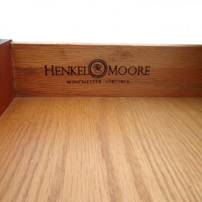  Henkel Harris Henkel Moore Chippendale Mahogany Leather Top Ball and Claw Executive Desk
