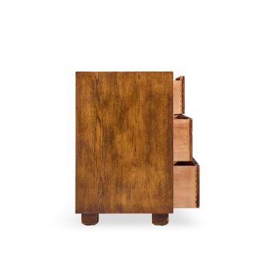  Henredon Furniture Henredon Campaign Mid Century Oak and Brass Lowboy Dresser