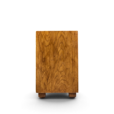  Henredon Furniture Henredon Campaign Mid Century Oak and Brass Lowboy Dresser