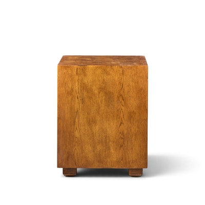  Henredon Furniture Henredon Campaign Mid Century Oak and Brass Nightstands Pair