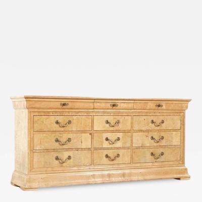  Henredon Furniture Henredon Charles X Burlwood Lowboy Dresser