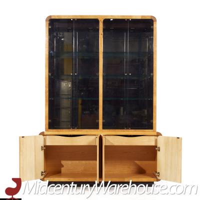  Henredon Furniture Henredon Scene II Mid Century Burlwood Credenza and Hutch