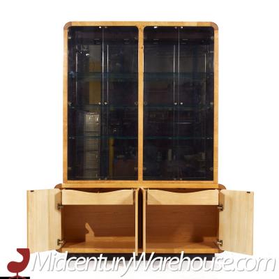  Henredon Furniture Henredon Scene II Mid Century Burlwood Credenza and Hutch