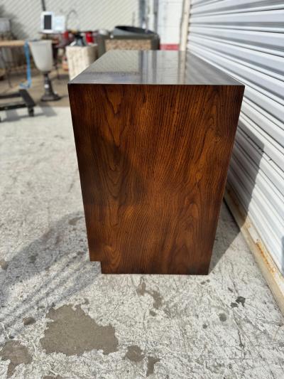 Henredon Furniture Henredon Scene One Walnut 4 Drawer Campaign style Commode