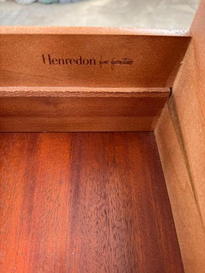 Henredon Furniture Henredon Scene One Walnut 4 Drawer Campaign style Commode