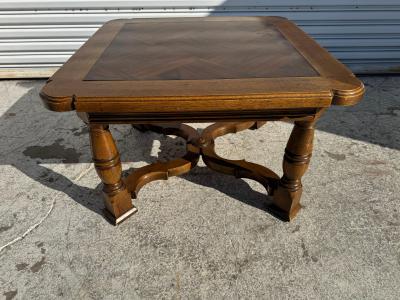 Henredon Furniture Henredon Walnut Tudor Style Side Table