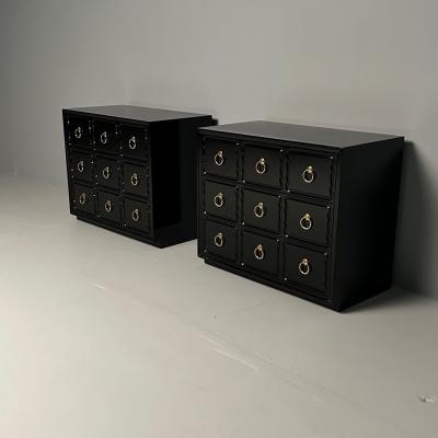 Henredon Furniture Pair of Dorothy Draper for Heritage Espana Chests Commodes Mid Century Modern