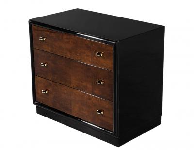  Henredon Furniture Pair of Walnut Chest of Drawers by Henredon in High Gloss Finish