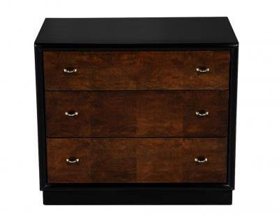  Henredon Furniture Pair of Walnut Chest of Drawers by Henredon in High Gloss Finish