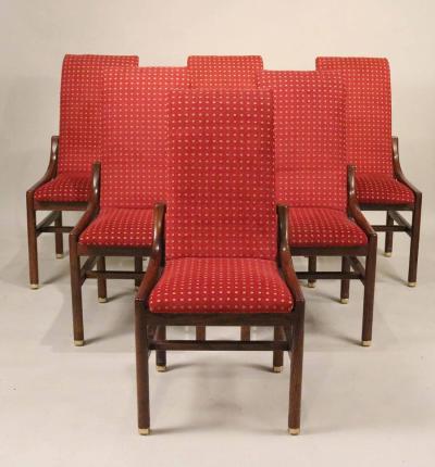  Henredon Furniture Set of 6 Dining Chairs by Henredon