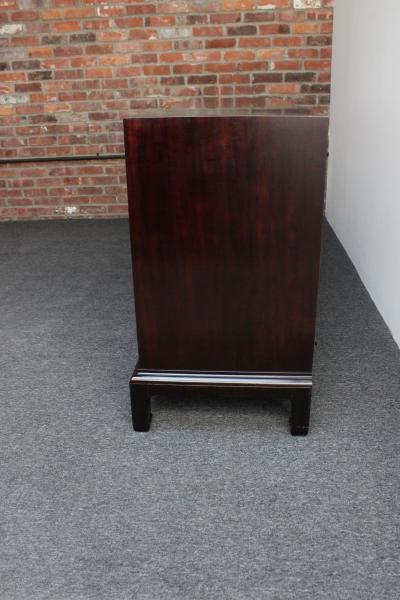  Henredon Furniture Vintage Stained Satinwood Nine Drawer Dresser with Brass Pulls by Henredon