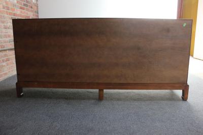  Henredon Furniture Vintage Stained Satinwood Nine Drawer Dresser with Brass Pulls by Henredon