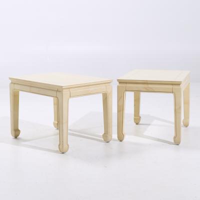  Henredon Henredon Mid Century Goatskin Side Tables Pair