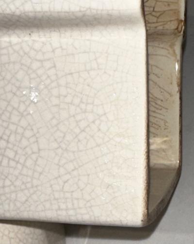  Henri Guingot Henri Guingot Saint Clement France White Crackle Ceramic Dove