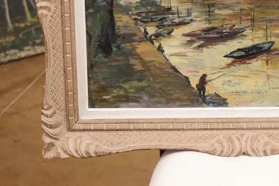  Henri Pontoy French Henri Jean Pontoy Oil on Canvas Painting of the Pont Neuf over the Seine