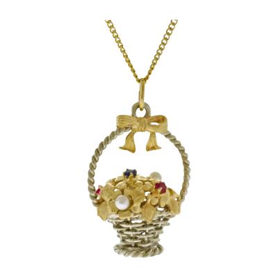  Henry Dankner Henry Dankner 14kt Basket Pendant