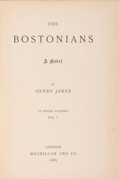  Henry JAMES The Bostonians by Henry JAMES