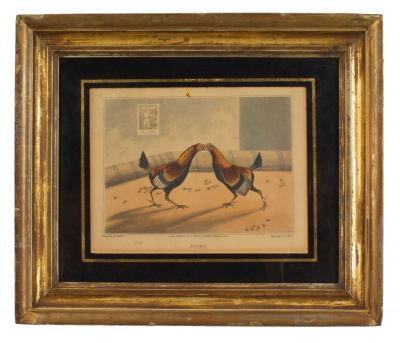  Henry Thomas ALKEN English Victorian Cock Fight Lithograph