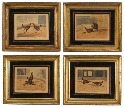  Henry Thomas ALKEN English Victorian Cock Fight Lithograph