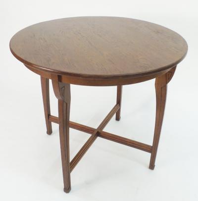  Henry Van De Velde Oak Side Table Attributed to Van de Velde