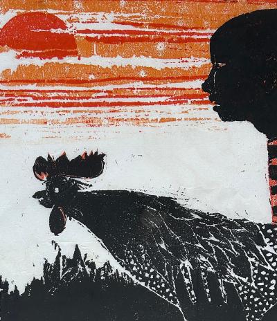  Henry Williams African American Walter Henry Williams Print Fighting Cock 3 