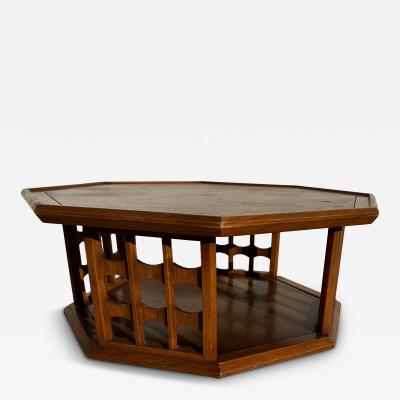  Heritage Furniture Heritage Furniture Esperanto Collection Walnut Octagon Coffee Table
