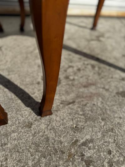  Heritage Furniture Pair of Heritage Furniture Parquet Top Hollywood Regency Walnut End Tables