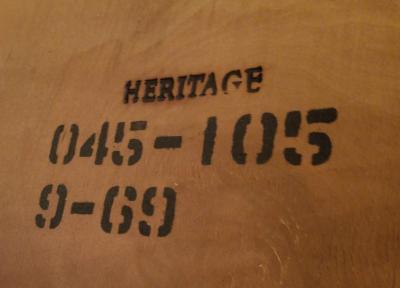  Heritage Furniture Pair of Heritage Oval Side Tables Italian Walnut 1969