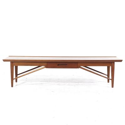  Heritage Henredon Henredon Heritage Mid Century Walnut Coffee Table