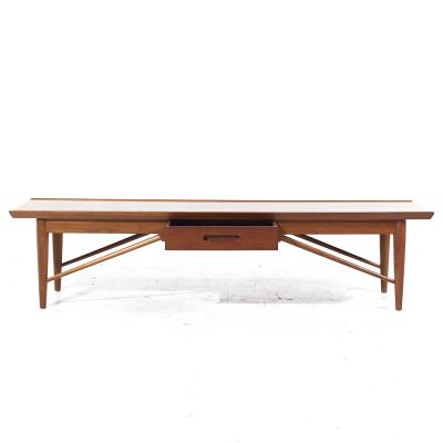  Heritage Henredon Henredon Heritage Mid Century Walnut Coffee Table
