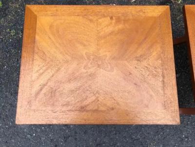  Heritage Henredon Magnificent Pair Dorothy Draper X Base Espana Side Table Bench Hollywood Regency