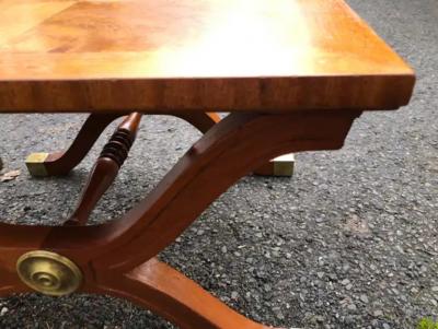  Heritage Henredon Magnificent Pair Dorothy Draper X Base Espana Side Table Bench Hollywood Regency