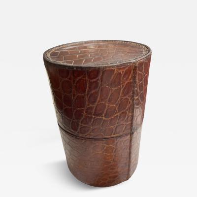  Herm s 1950s Decorative box in crocodile skin by Herm s