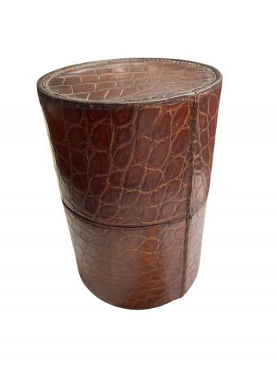  Herm s 1950s Decorative box in crocodile skin by Herm s