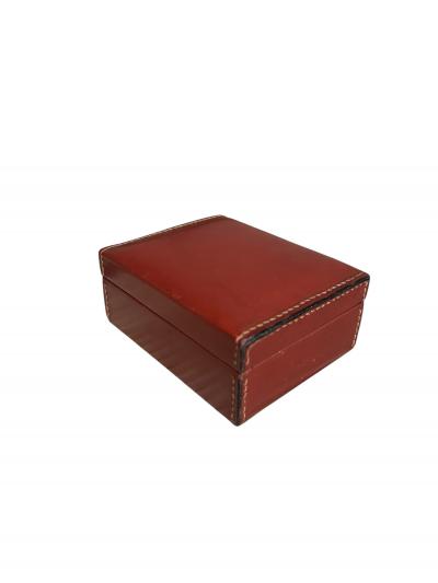  Herm s 1950s Stitched leather box attributed to Paul Dupre Lafon for Herm s