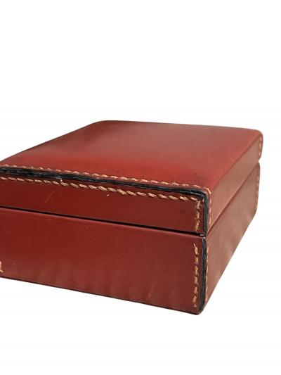  Herm s 1950s Stitched leather box attributed to Paul Dupre Lafon for Herm s