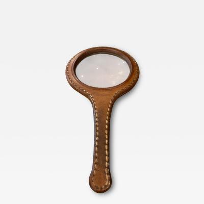  Herm s 1950s Stitched leather magnificent glass by Herm s