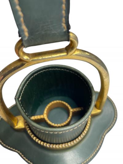  Herm s 1950s Stitched leather pen pot by Herm s