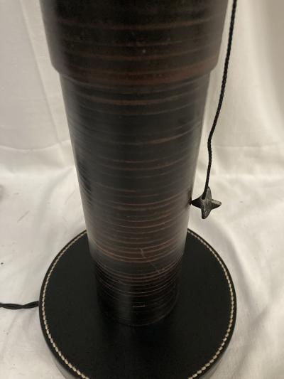  Herm s 1950s Stitched leather table lamp by Paul Dupre Lafon for Herm s