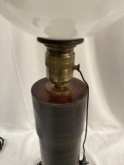  Herm s 1950s Stitched leather table lamp by Paul Dupre Lafon for Herm s