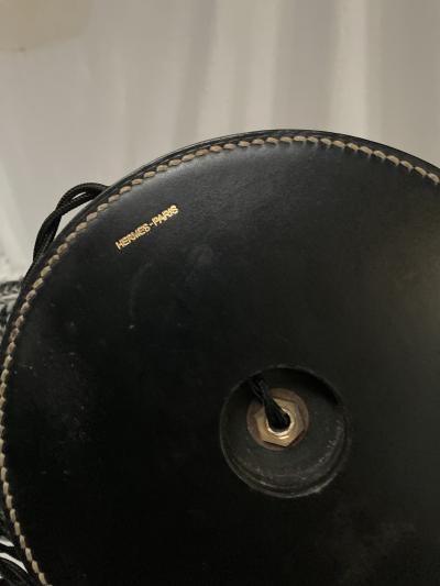  Herm s 1950s Stitched leather table lamp by Paul Dupre Lafon for Herm s