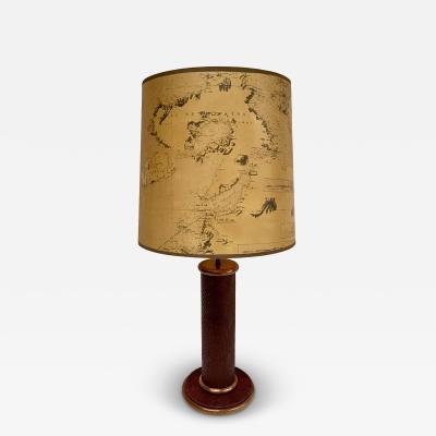  Herm s 1950s lamp covered with python skin attributed to Herm s