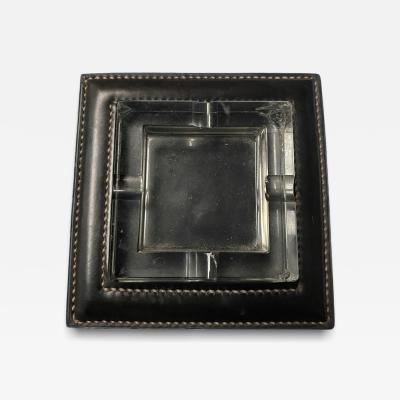  Herm s 1960s Stitched Leather ashtray by Paul Dupr Lafon for Herm s