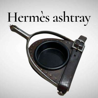  Herm s 1960s Stitched leather ashtray by Herm s