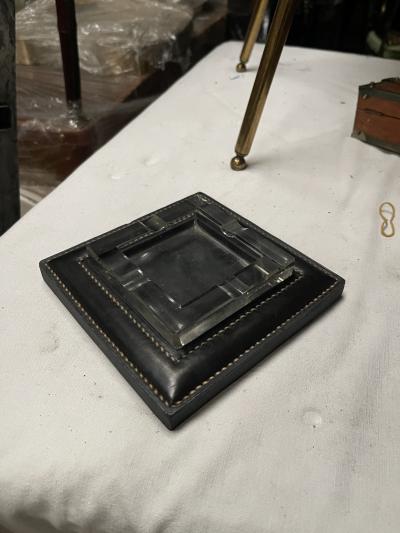  Herm s 1960s Stitched leather ashtray by Paul Dupr Lafon for Herm s