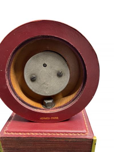  Herm s 1960s Stitched leather barometer by Paul Dupr Lafon for Herm s