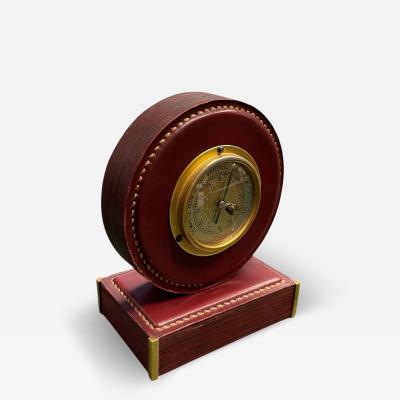  Herm s 1960s Stitched leather barometer by Paul Dupr Lafon for Herm s
