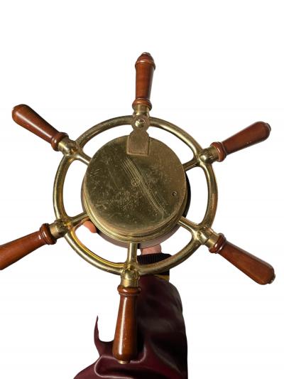  Herm s 1970s Bronze and wood wall compass by Herm s