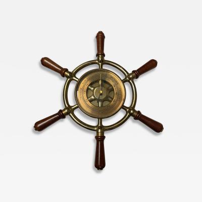  Herm s 1970s Bronze and wood wall compass by Herm s